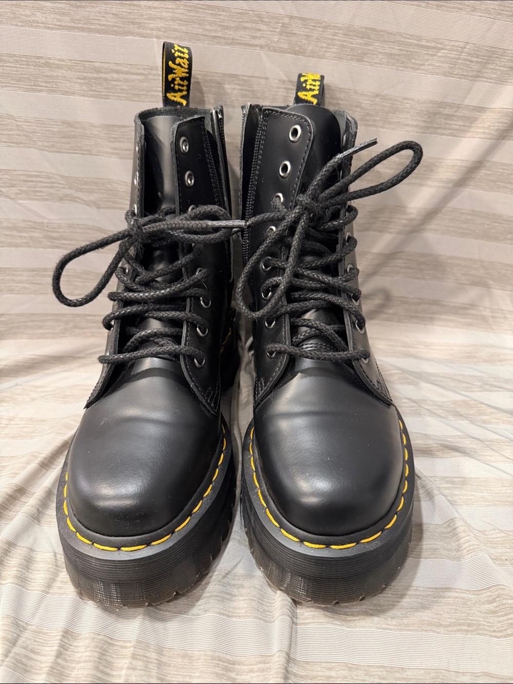 Doc Marten Jadon polished smooth platform boot